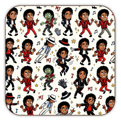 King of Pop – Iconic Moves - personalised beer coaster by haris kavalla