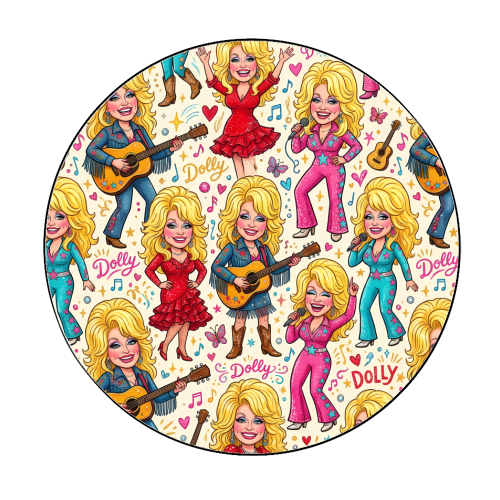 Dolly in Full Bloom - Circle Sticker by haris kavalla