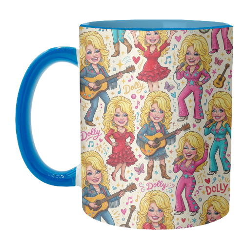 Dolly in Full Bloom - unique mug by haris kavalla