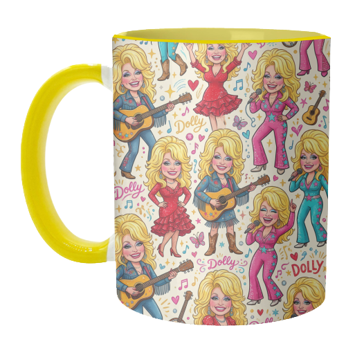Dolly in Full Bloom - unique mug by haris kavalla