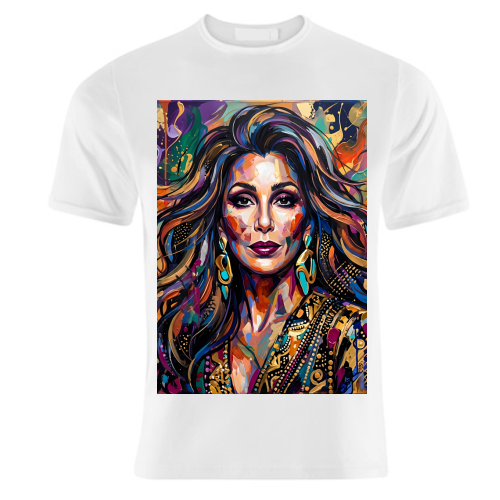 Cher: A Vision in Color - unique t shirt by haris kavalla
