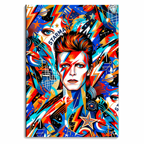 David Bowie: Stardust & Lightning - personalised A4, A5, A6 notebook by haris kavalla