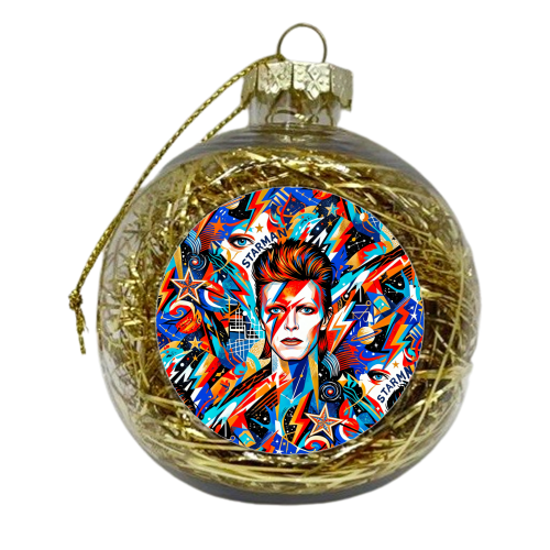 David Bowie: Stardust & Lightning - xmas bauble by haris kavalla