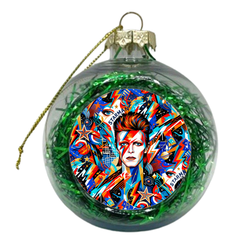 David Bowie: Stardust & Lightning - xmas bauble by haris kavalla