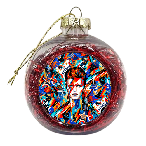 David Bowie: Stardust & Lightning - xmas bauble by haris kavalla
