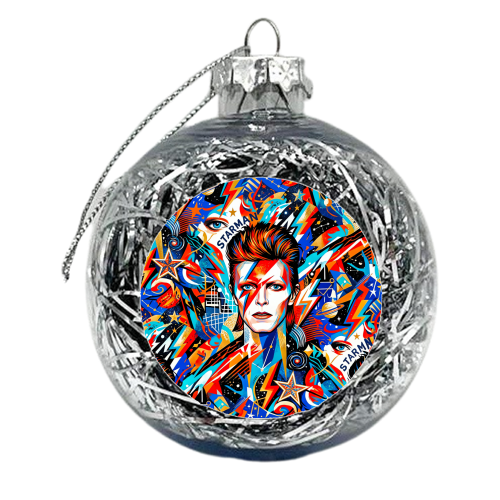 David Bowie: Stardust & Lightning - xmas bauble by haris kavalla
