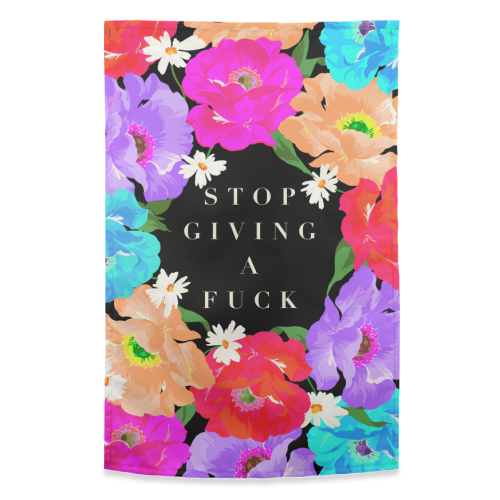 STOP GIVING A F*CK POPPY - funny tea towel by PEARL & CLOVER
