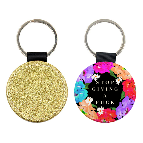 STOP GIVING A F*CK POPPY - keyring by PEARL & CLOVER