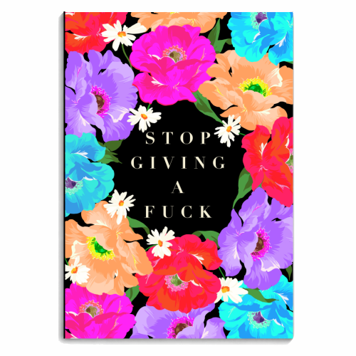 STOP GIVING A F*CK POPPY - personalised A4, A5, A6 notebook by PEARL & CLOVER