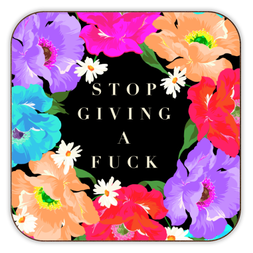 STOP GIVING A F*CK POPPY - personalised beer coaster by PEARL & CLOVER