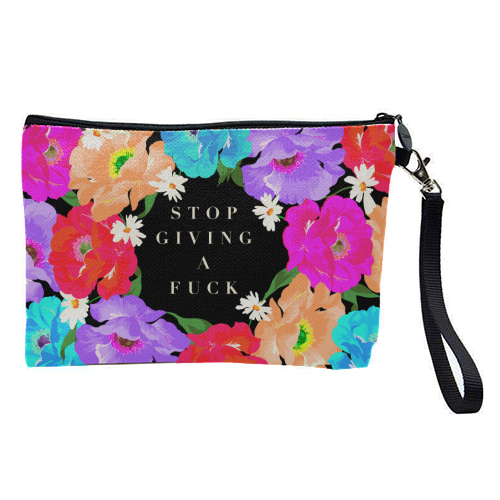 STOP GIVING A F*CK POPPY - pretty makeup bag by PEARL & CLOVER