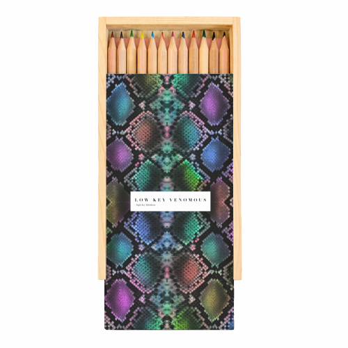 Low Key Venomous High Key Fabulous - Coloured Pencils with Box by PEARL & CLOVER