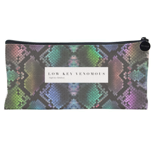 Low Key Venomous High Key Fabulous - flat pencil case by PEARL & CLOVER