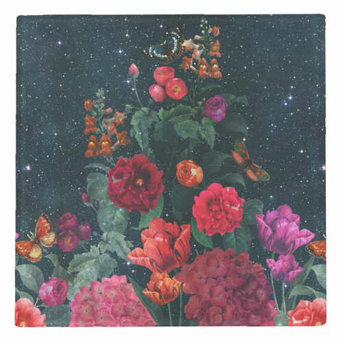 MIDNIGHT FLORAL - personalised beer coaster by PEARL & CLOVER