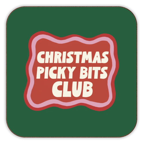 Christmas Picky Bits Club - personalised beer coaster by Giddy Kipper
