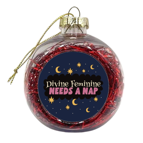 Divine Feminine needs a nap - xmas bauble by Giddy Kipper