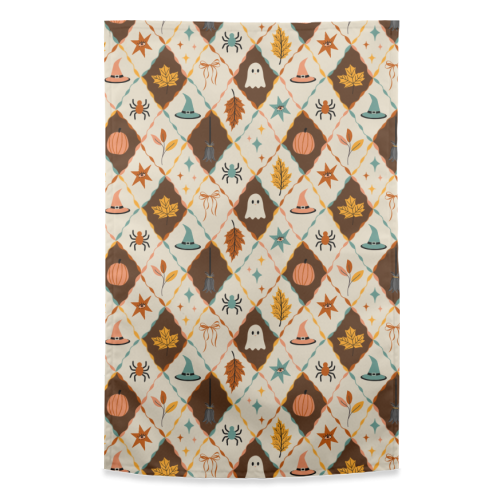 HARLEQUIN HALLLOWEEN - funny tea towel by PEARL & CLOVER