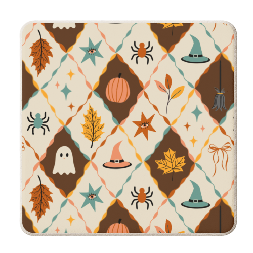 HARLEQUIN HALLLOWEEN - personalised beer coaster by PEARL & CLOVER