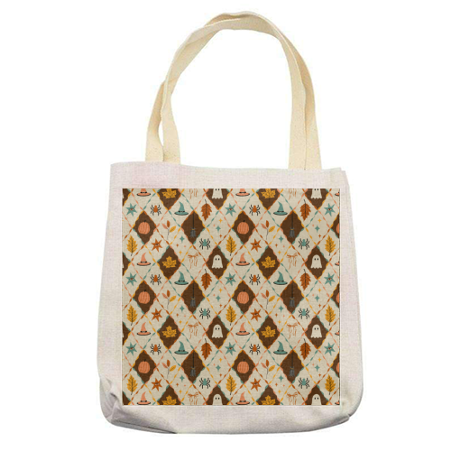 HARLEQUIN HALLLOWEEN - printed canvas tote bag by PEARL & CLOVER