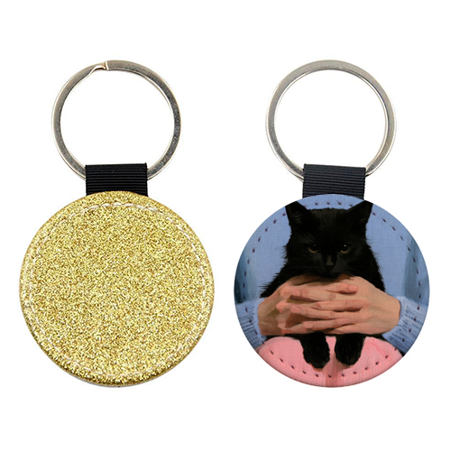 Cat on my laps - keyring by DejaReve