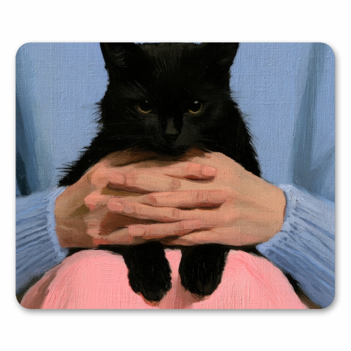 Cat on my laps - mouse mat by DejaReve