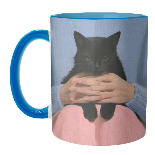 Cat on my laps - unique mug by DejaReve