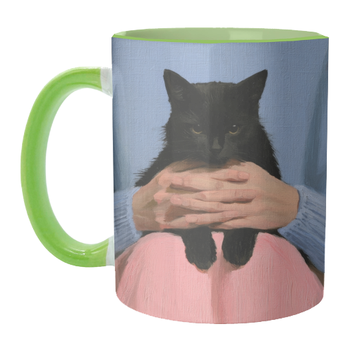 Cat on my laps - unique mug by DejaReve