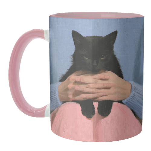 Cat on my laps - unique mug by DejaReve