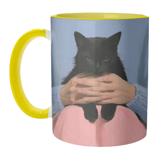 Cat on my laps - unique mug by DejaReve
