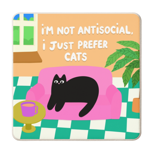I'm Not Antisocial - personalised beer coaster by The Paper Tail
