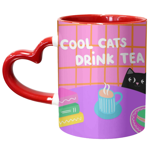 Cats Drink Tea - unique mug by The Paper Tail