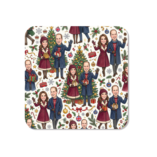Prince William & Kate Christmas Pattern - Magnet by haris kavalla