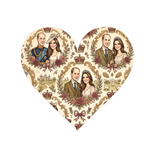 British Royal Family Vintage Pattern - Magnet by haris kavalla