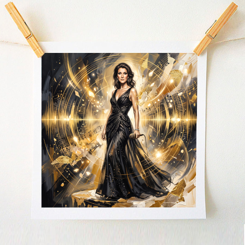 Celine D Music Legend Art - A1 - A4 art print by haris kavalla