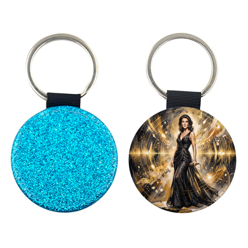 Celine D Music Legend Art - keyring by haris kavalla