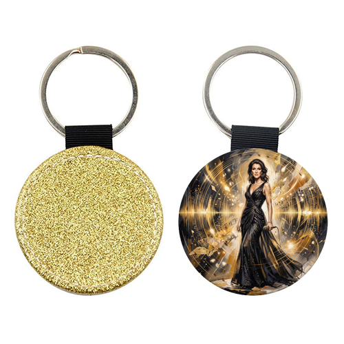 Celine D Music Legend Art - keyring by haris kavalla