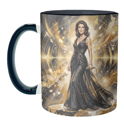 Celine D Music Legend Art - unique mug by haris kavalla