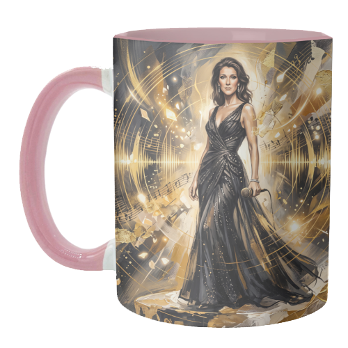 Celine D Music Legend Art - unique mug by haris kavalla