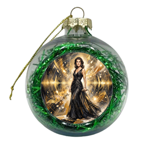 Celine D Music Legend Art - xmas bauble by haris kavalla