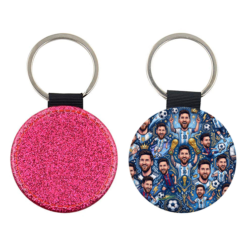 Lionel Messi Football Artwork - keyring by haris kavalla