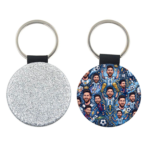 Lionel Messi Football Artwork - keyring by haris kavalla