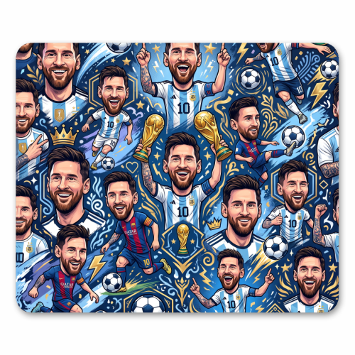 Lionel Messi Football Artwork - mouse mat by haris kavalla