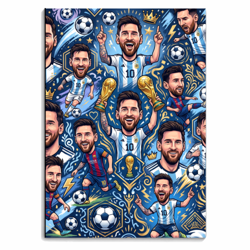 Lionel Messi Football Artwork - personalised A4, A5, A6 notebook by haris kavalla