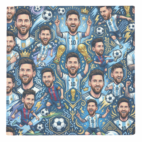 Lionel Messi Football Artwork - personalised beer coaster by haris kavalla