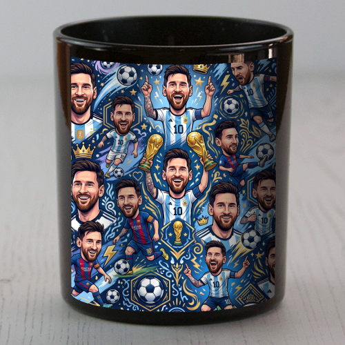 Lionel Messi Football Artwork - scented candle by haris kavalla