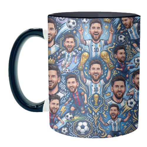 Lionel Messi Football Artwork - unique mug by haris kavalla