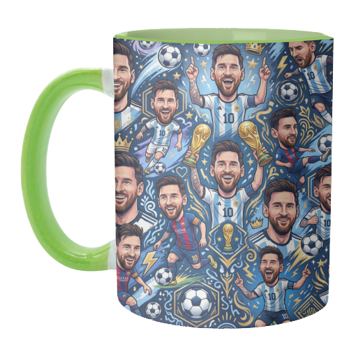 Lionel Messi Football Artwork - unique mug by haris kavalla