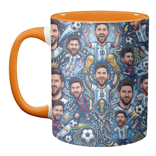 Lionel Messi Football Artwork - unique mug by haris kavalla