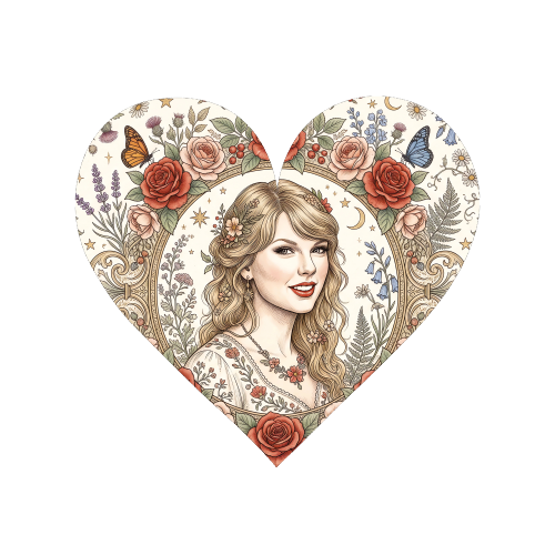 Taylor S Floral Portrait Artwork - Magnet by haris kavalla