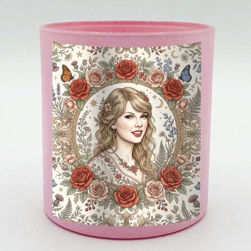 Taylor S Floral Portrait Artwork - scented candle by haris kavalla